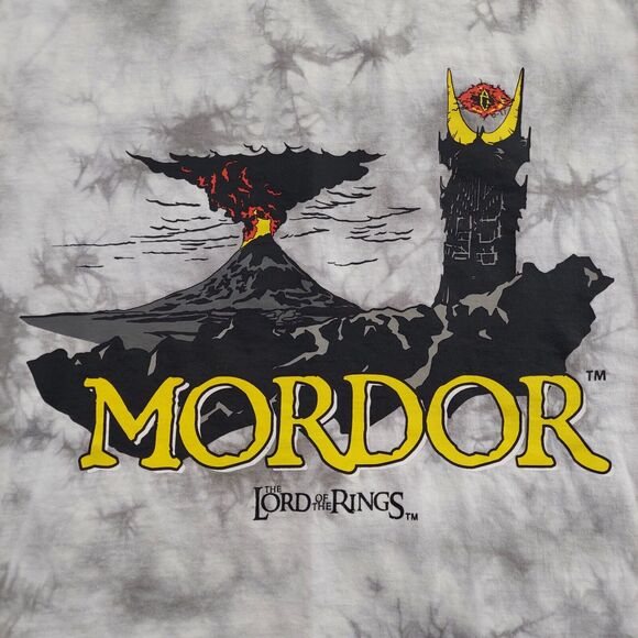 Lord of the Rings Mordor Gray Tie Dye Long Sleeve T-Shirt, Size Large - Picture 2 of 7